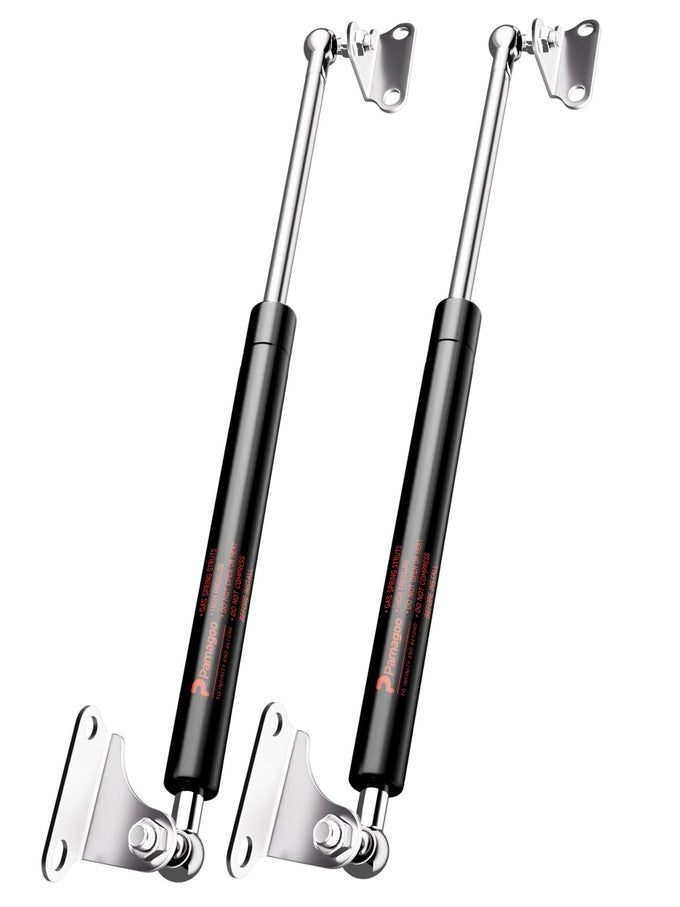 17 Inch 35 Lbs Gas Strut Shocks 155 N Per Prop With Ltype Mounts For Cabinet Toy Box Toolbox Bench Trash Bin Dog Door Other Medium Equipment Only Fit 2839 Lbs Weights 2 Pack Gas Spring By