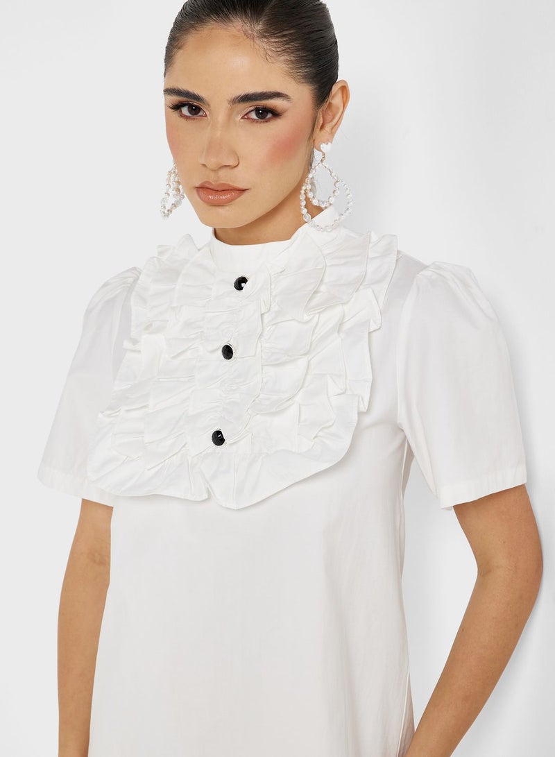 sister jane Ruffled Collar Shift Dress - Image 3