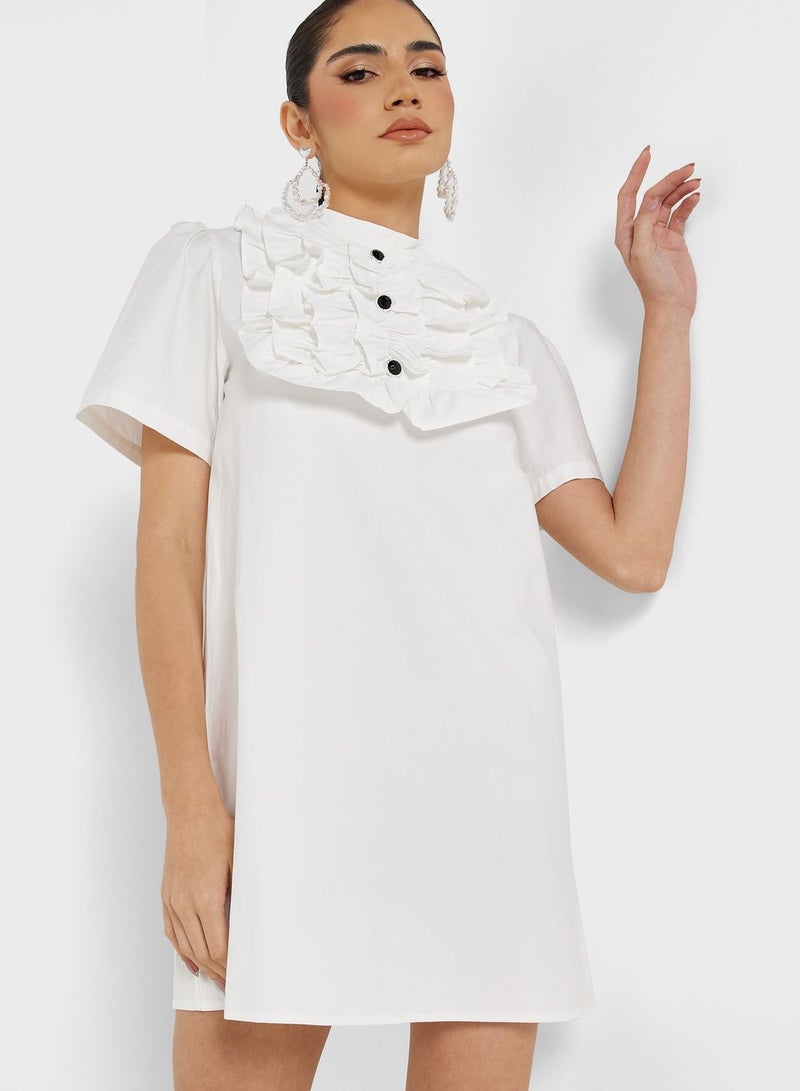 sister jane Ruffled Collar Shift Dress - Image 1