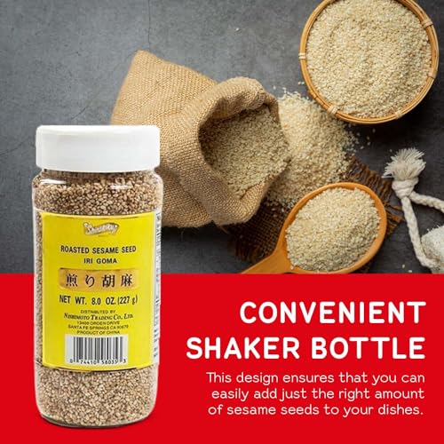 Shirakiku Roasted Sesame Seeds (IRI GOMA) | Perfect for Salad, Sushi, and Noodles Topping | Toasted Sesame Seeds with an Enticing Aroma, Flavor, and Crunch, 8 Oz - (Pack of 1) - Image 5