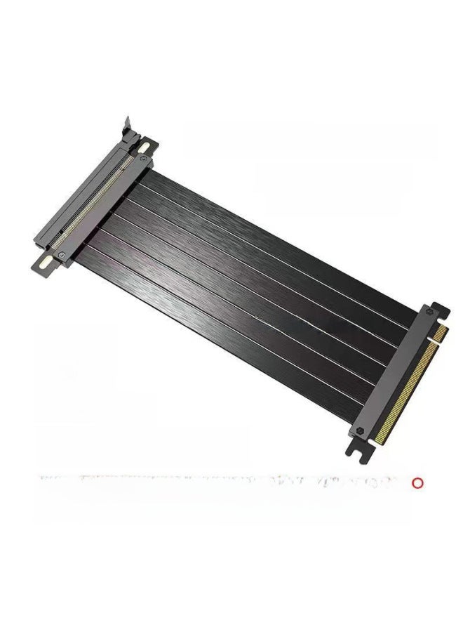 كابل تمديد رسومات PCIE 3.0 4.0 5.0 Pcie16X منفذ محول رسومات ألعاب الفيديو - اللون: أسود إصدار 5.0 بطول 90 درجة: 25 سم (كابل تمديد الرسومات الصناعية/الإلكترونية) - Image 2