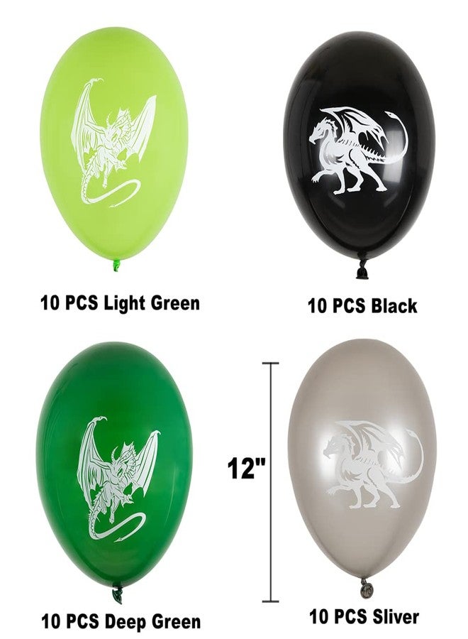 PUGED Dragon Birthday Party Decorations Dungeons and Dragons Theme Fantasy Party Supplies Including Dragon Cake Decoration and Toppers, Dragon Balloon Garland and Birthday Banner - Image 3