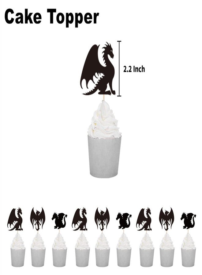PUGED Dragon Birthday Party Decorations Dungeons and Dragons Theme Fantasy Party Supplies Including Dragon Cake Decoration and Toppers, Dragon Balloon Garland and Birthday Banner - Image 5