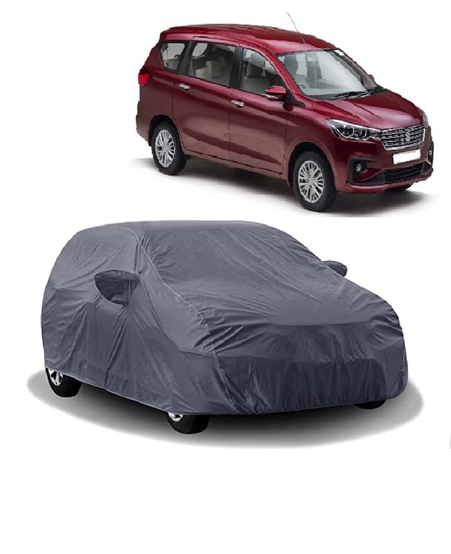 Carigiri Grey Car Body Cover for Maruti Suzuki Ertiga (Triple Stitched,Mirror Pockets,UV Resistant,Dustproof)(Models-2018, 2019, 2020, 2021,2022) - Image 1