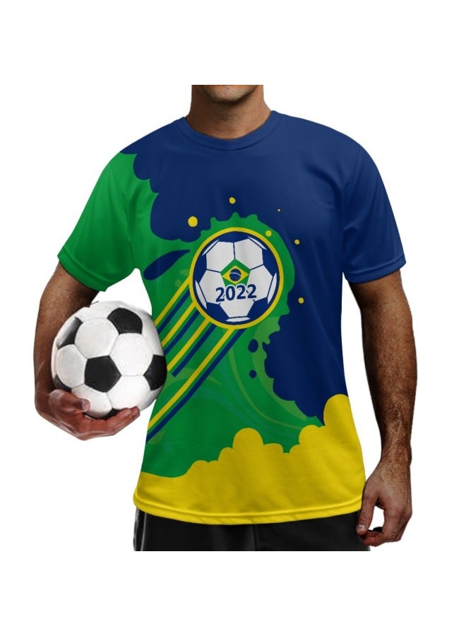 Ysfa2994-1 Brazil Bz6-1 Short Sleeve Football Jersey - Image 1