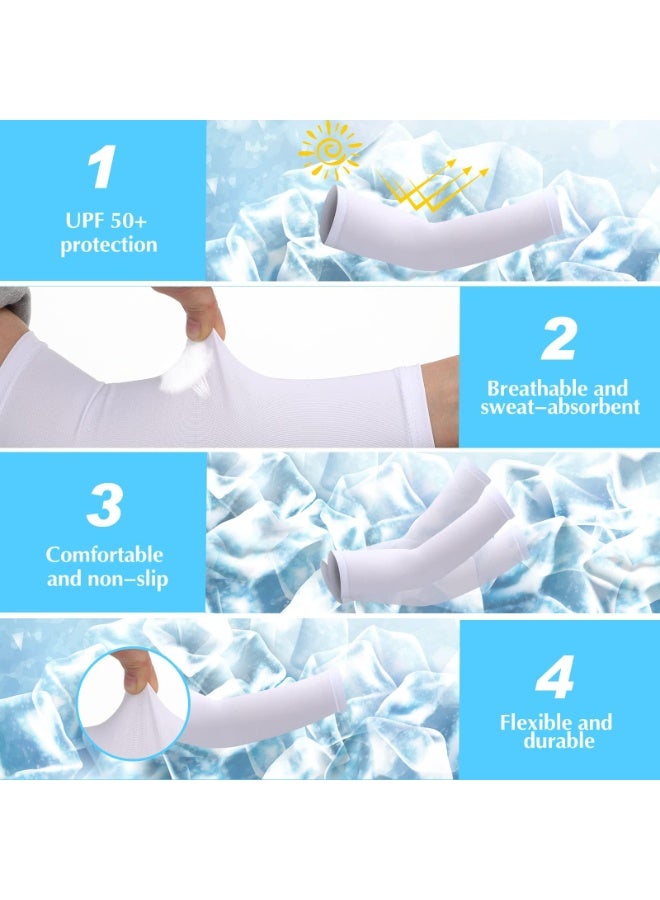 6 Pairs Kids Cooling Arm Sleeves Sun Protection Compression Arm Sleeves Unisex, Men and Women, Cooling Athletic Sports Sleeve for Football, Golf & Volleyball, Water Sport, Outdoor Activities - Image 3