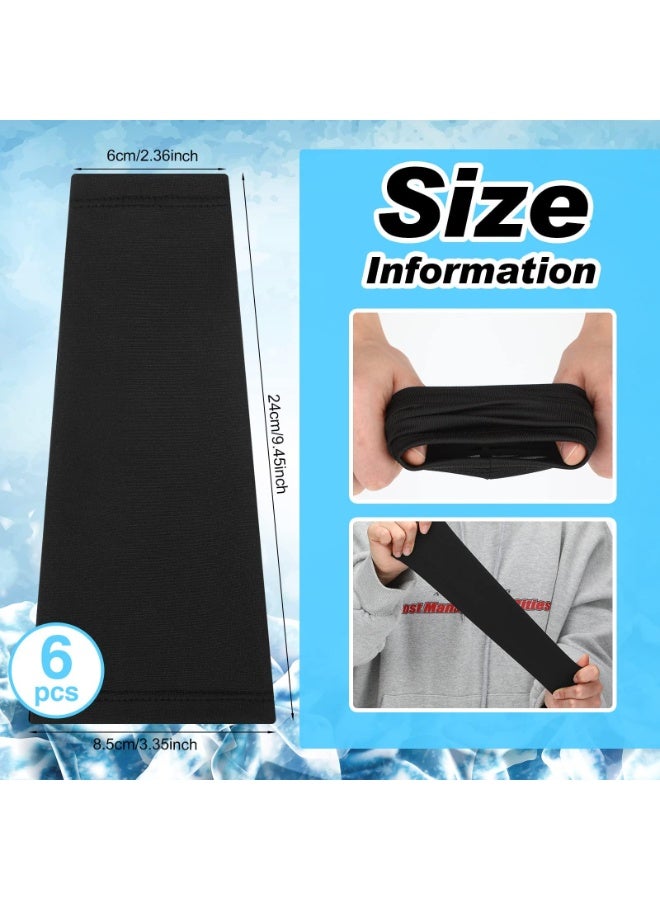 6 Pairs Kids Cooling Arm Sleeves Sun Protection Compression Arm Sleeves Unisex, Men and Women, Cooling Athletic Sports Sleeve for Football, Golf & Volleyball, Water Sport, Outdoor Activities - Image 4