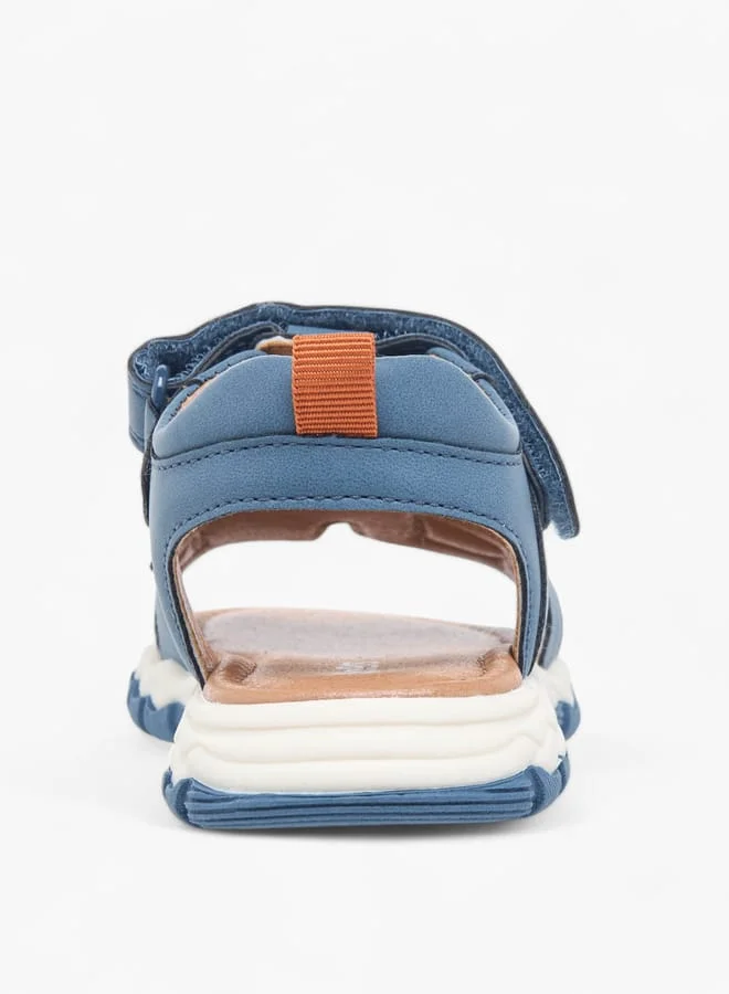 جونيورز Boys Stitch Detail Floaters With Hook And Loop Closure