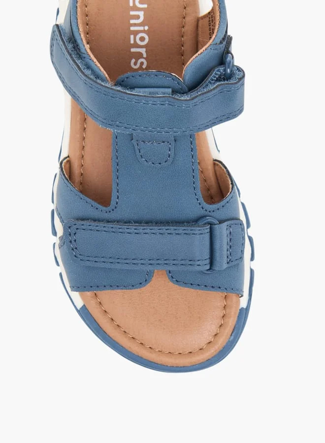 جونيورز Boys Stitch Detail Floaters With Hook And Loop Closure