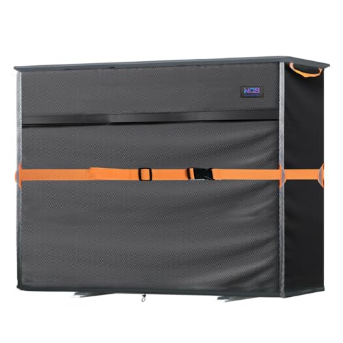 NGB Mini Split Air Conditioner Cover for Outside Units600D Waterproof Air Conditioner Mini Split CoverOutdoor Rectangular Air Conditioner Covers for AC Units Fits up to 452L x 173W x 40H - Image 1