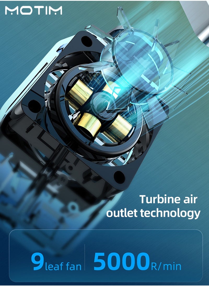 Mobile Phone Cooler, Phone Cooling Fan with RGB Light Semiconductor Cooling Chip, Clip Design, Adjustable Quiet Radiator for Mobile Games, Streaming, Tiktok