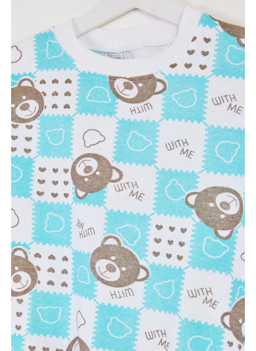 Tofisa Boy Mint Printed Pajama Set - 26450