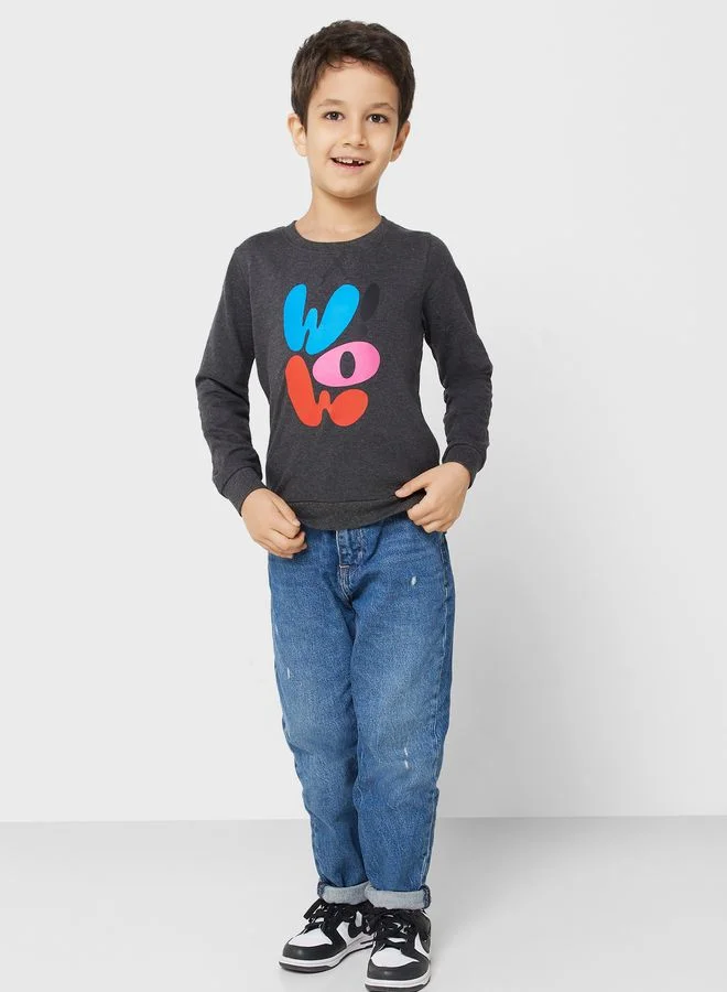 Pinata Boys Text Printed Sweatshirt