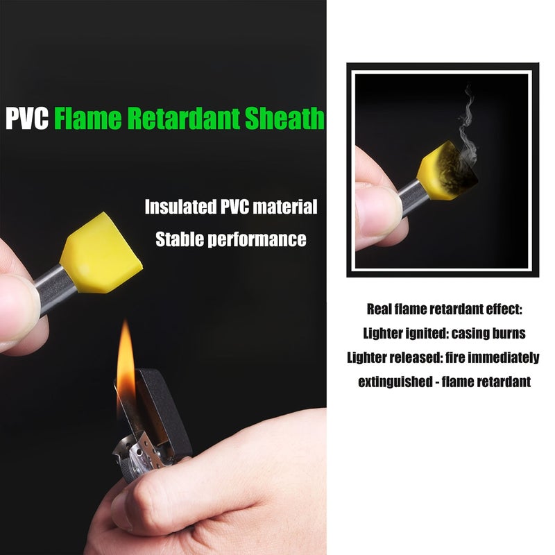 200 قطعة من مجموعة تجعيد الأطراف المزدوجة السلكية، 22-8 AWG، 0.5-10 مم²، موصل طرفي مزدوج من نوع بوتليس، طرف سلك معزول بنهاية دبوسية، تشكيلة TE0508 وTE7508. - Image 3