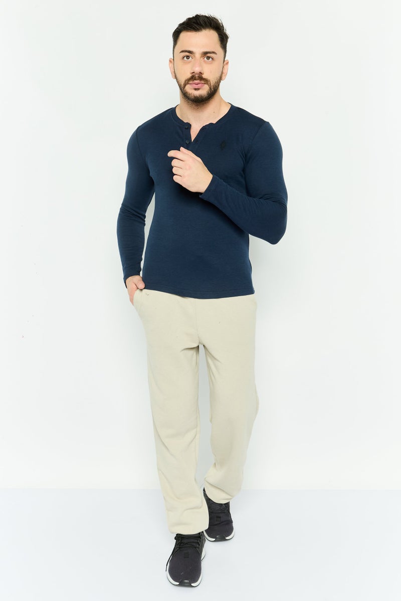 SKECHERS Men Sportswear Fit Long Sleeves Embroidered Outdoor T-Shirt, Navy - Image 2