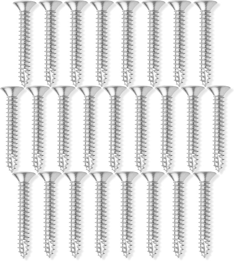 CAULDHAM Store Satin Nickel Wood Screws #9 x 1-1/2 Inch for Door Hinges - 25 Pack - Image 3