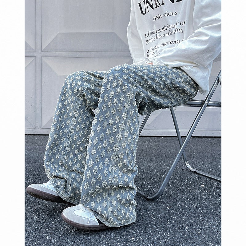 Unisex Classic Denim Jeans Loose Fit Daily Outdoor Wear - Image 3