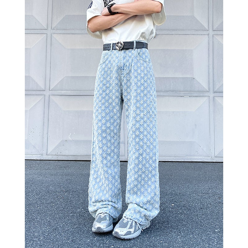 Unisex Classic Denim Jeans Loose Fit Daily Outdoor Wear - Image 4