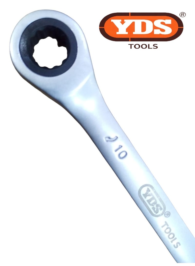 YDS 2 PCS YDS Double Ring Spanner Chrome Vanadium 10×12 mm – Model 10006112 – 105 g per Piece – Professional Heavy-Duty Tool - Image 2