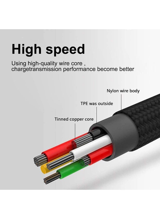 EZRA كابل USB-C إلى Lightning بتقنية الشحن السريع PD بقدرة 20 واط، سلك نقل بيانات بطول 1 متر، مصنوع من النايلون المضفر المتين، متوافق مع أجهزة Apple iPhone وiPad، يدعم تقنية Power Delivery، سرعة نقل بيانات عالية تصل إلى 480 ميجابت في الثانية، شريحة ذكية، شحن آمن، موصل معزز، كابل يدوم طويلاً - Image 2