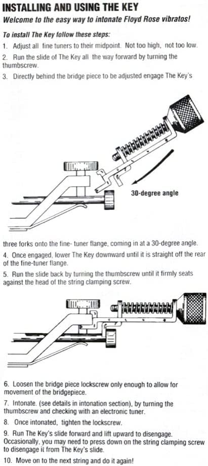 Jiayouy The Key - Floyd Rose Intonation Tool Intonation adjuster for Floyd Rose Black - Image 4