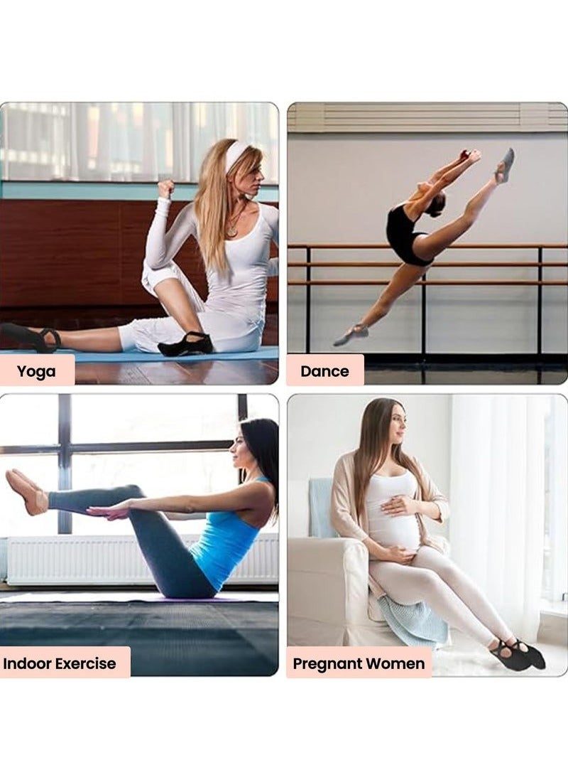 BAEKO 3 Pairs Yoga Socks，Non-Slip Cotton Socks for Pilates Pure Barre Ballet Dance Socks Barefoot Workout Socks（Pink，Black，Grey） - Image 5
