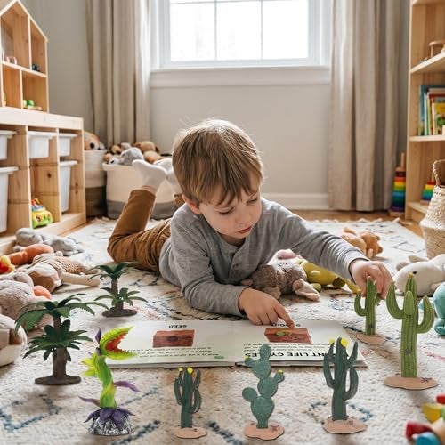 Gemini&Genius GeminiGenius Plant Action Figure Toys for Kids Prehistoric Jungle Trees Figure Cycas Toys Sago Palm Plant Toy2Pcs DIY Sago Palm Plant Kit Educational or Decorative Cycas Plant Model - Image 5