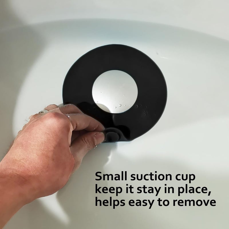 Seatery Bathroom Sink Stopper  Tub Stopper  Bathtub Drain Stopper  Bath Tub Plug  Bathtub Drain Cover  Bathtub Drain Plug  Sink Drain Cover  Sink Plug Black - Image 5