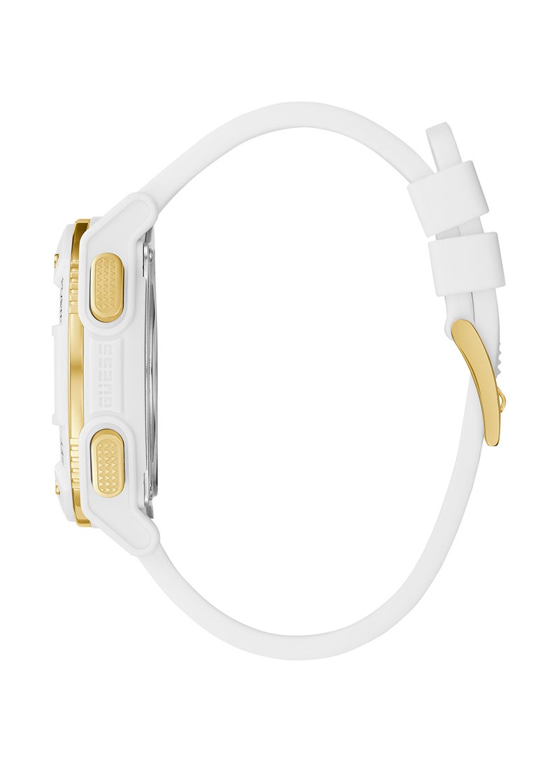 GUESS ساعة يد رقمية للرجال بشكل دائري من السيليكون GW0225G1 - 45 مم - Image 2