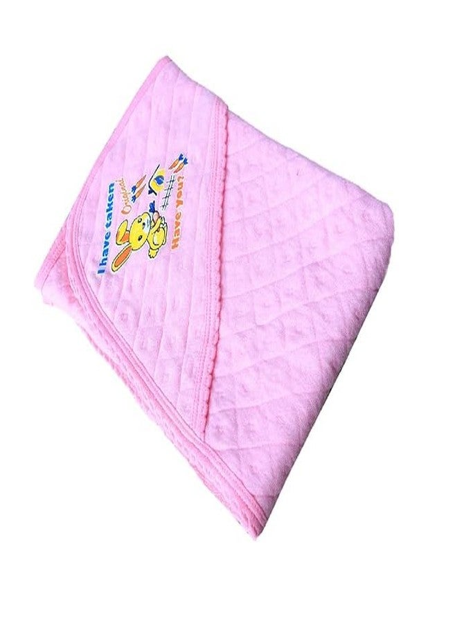 Dikary Baby Towel New Born Baby Clothes | Cotton | Hooded | Wrapper | Bath Robe | Carrying | Gift Combo | Infants Boys & Girls (0-6 Months) (Pink) - Image 4