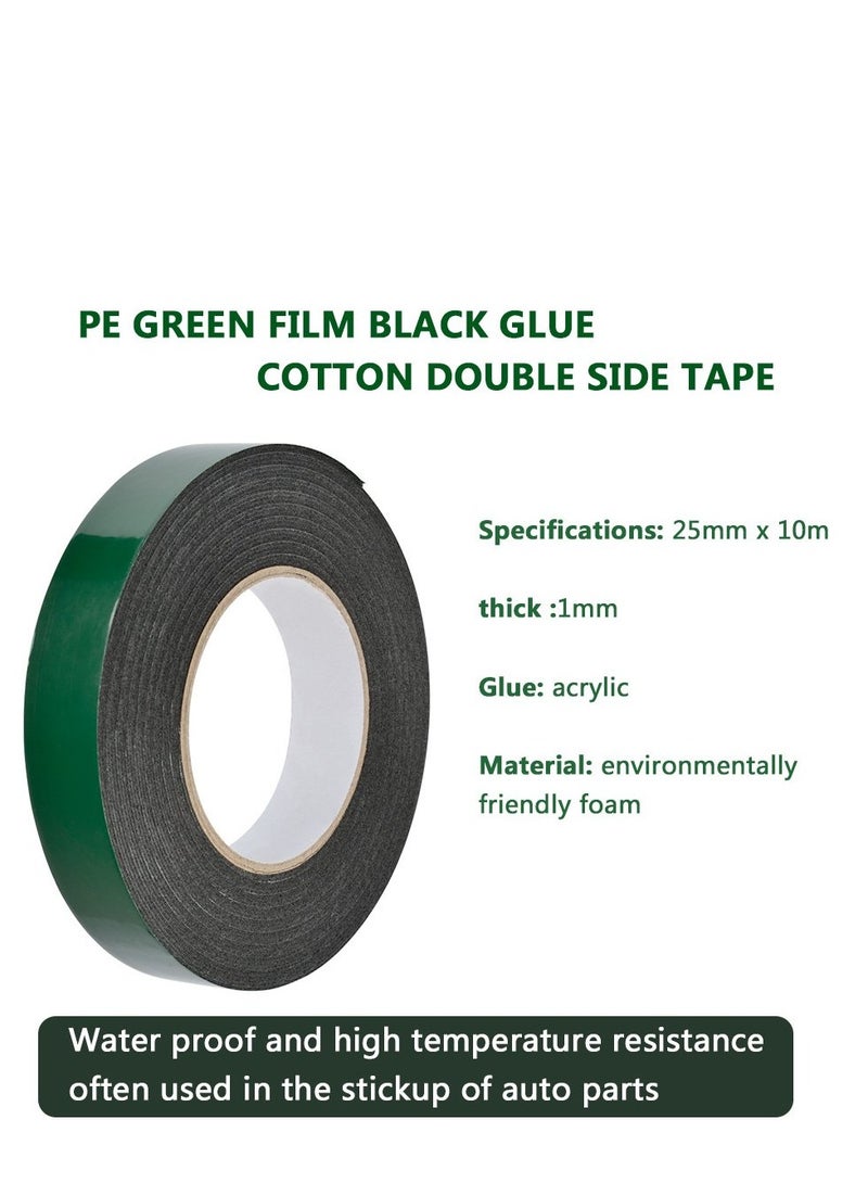 شريط رغوي، شريط تثبيت مقاوم للماء على الوجهين، شريط إسفنجي لاصق لتركيب لوحات أرقام السيارات (10 متر * 2.5 سم * عرض) - Image 3