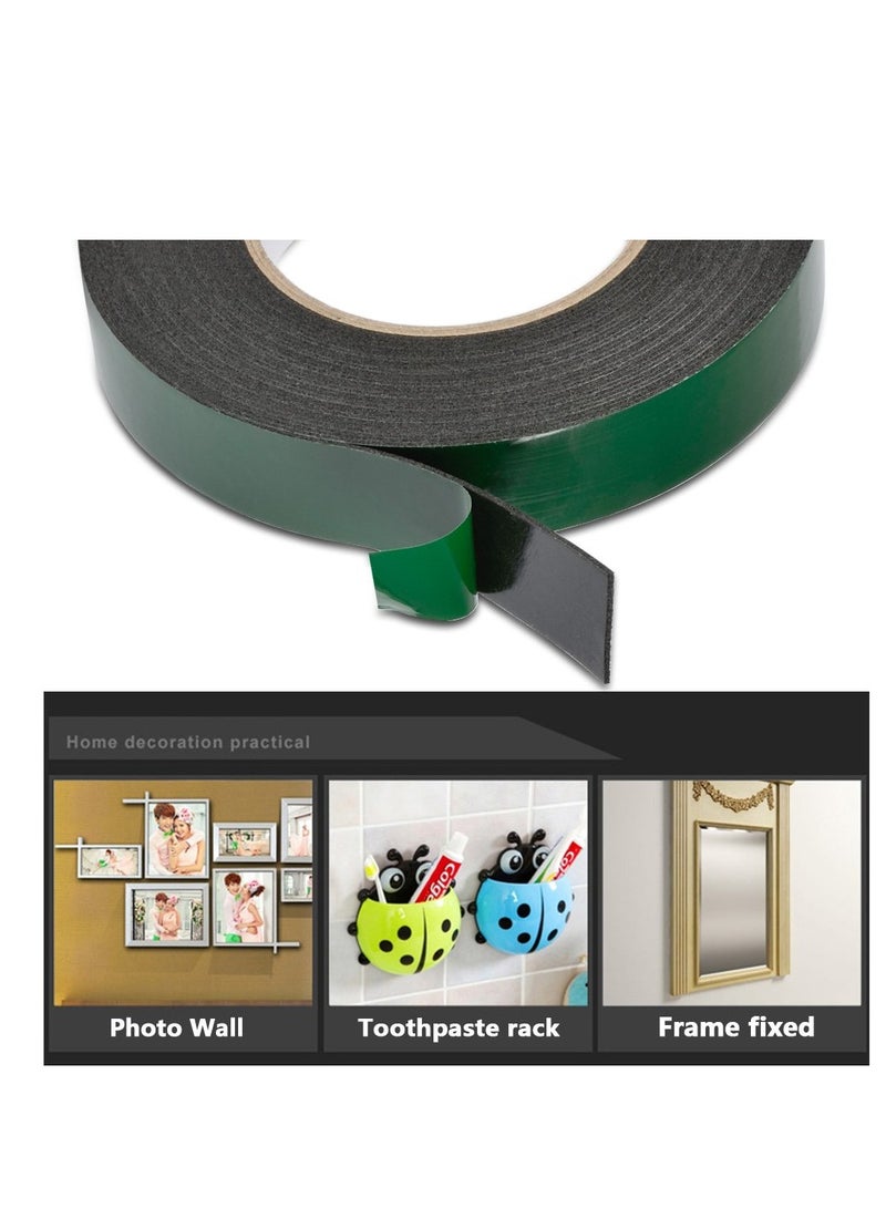 شريط رغوي، شريط تثبيت مقاوم للماء على الوجهين، شريط إسفنجي لاصق لتركيب لوحات أرقام السيارات (10 متر * 2.5 سم * عرض) - Image 4