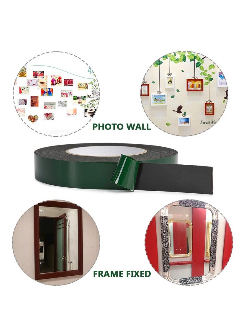 شريط رغوي، شريط تثبيت مقاوم للماء على الوجهين، شريط إسفنجي لاصق لتركيب لوحات أرقام السيارات (10 متر * 2.5 سم * عرض) - Image 5