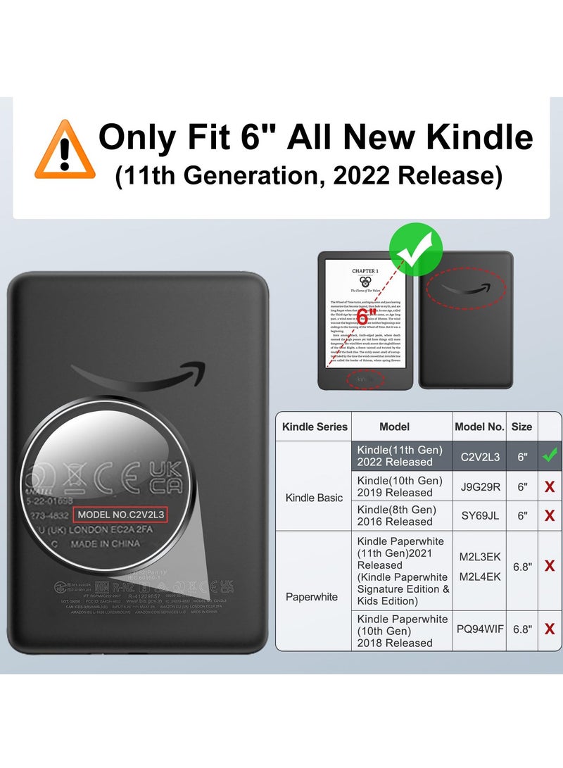 SYOSI slim case 6" kindle cover edition skin 11th generation 6 inch 2022 clear ebook reader 6'' protective sleeve protector accessory e lightweight smart auto sleep wake - Image 2