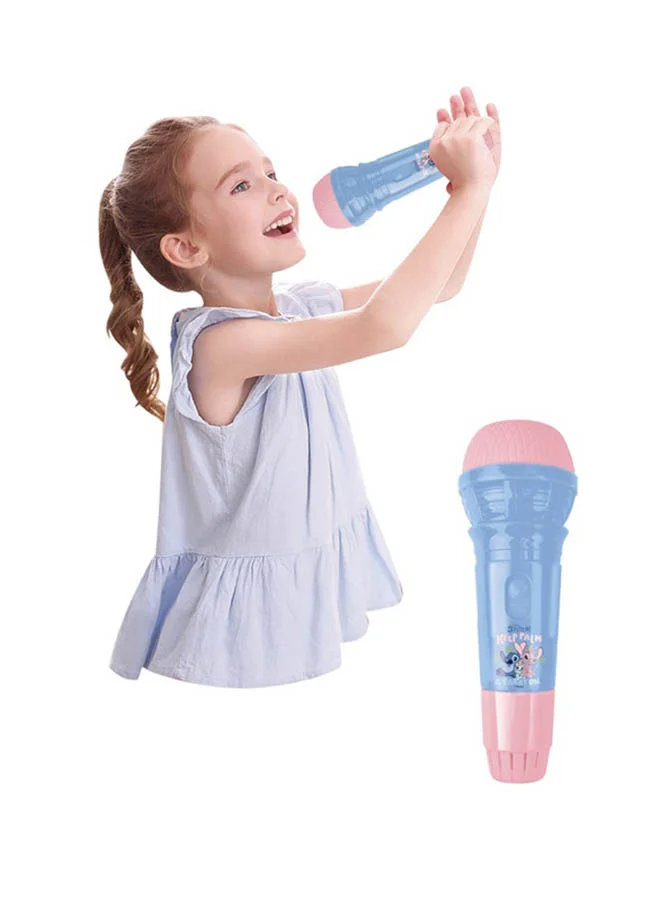 Disney Stitch Echo Mic Kids Magic Karaoke Microphone Battery Free Voice Amplifying Retro Toy for Singing, Speech And Communication Therapy - 10"