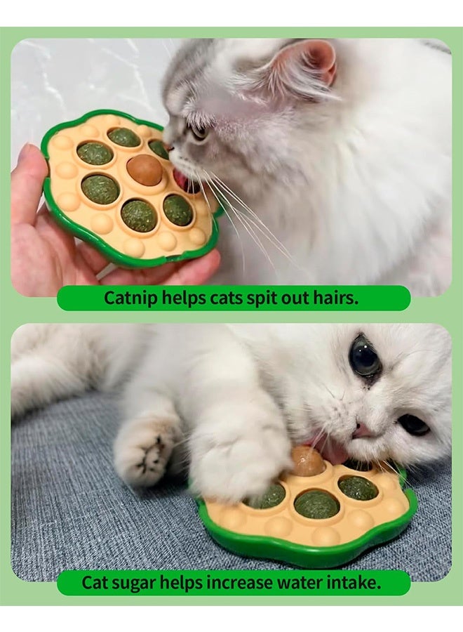 Quantum Catnip Toys, Lotus Pod Catnip Balls, Interactive Catnip Toy Cats Sugar Treat Lick Ball Sticky Wall Enrichment Balls for Cats Healthy - Image 3