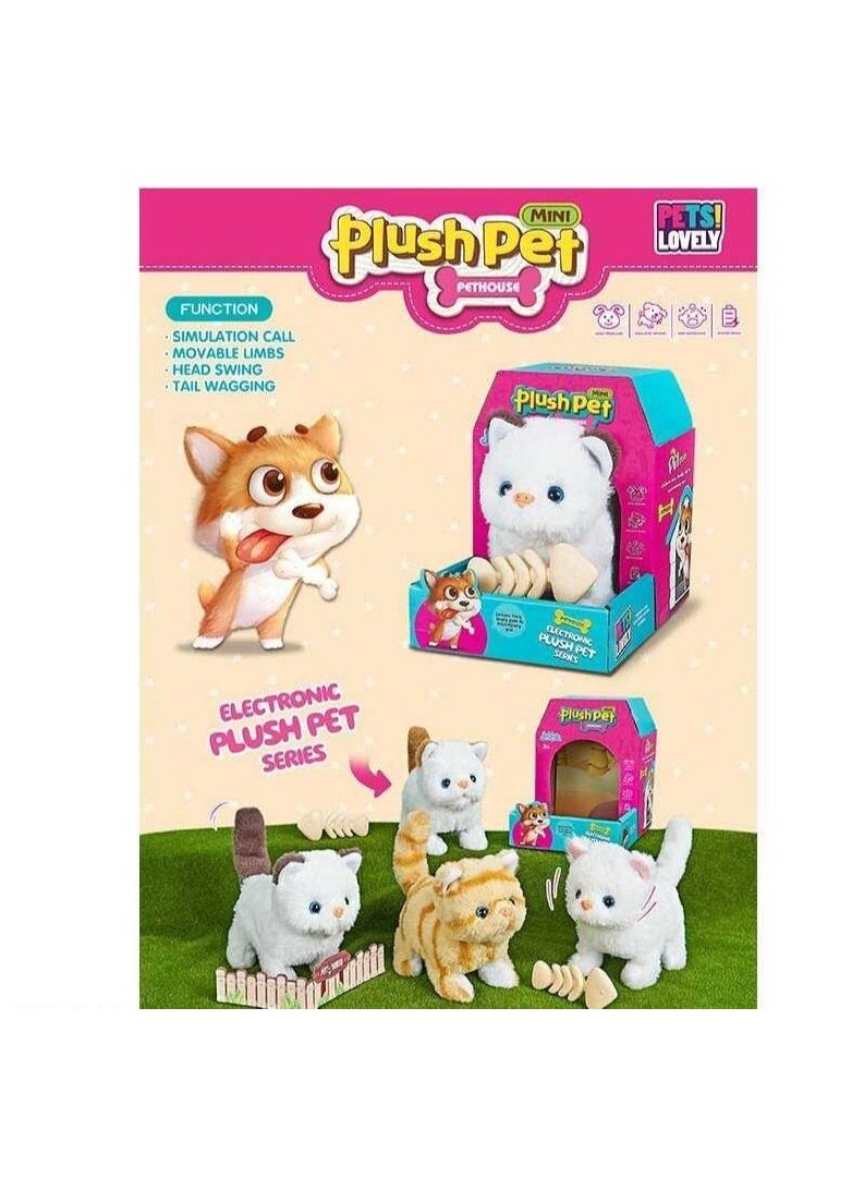 Jolier Fun Toys Mini plush Pet With Pethouse Dog Kitten - 1pcs - No:MC-1053