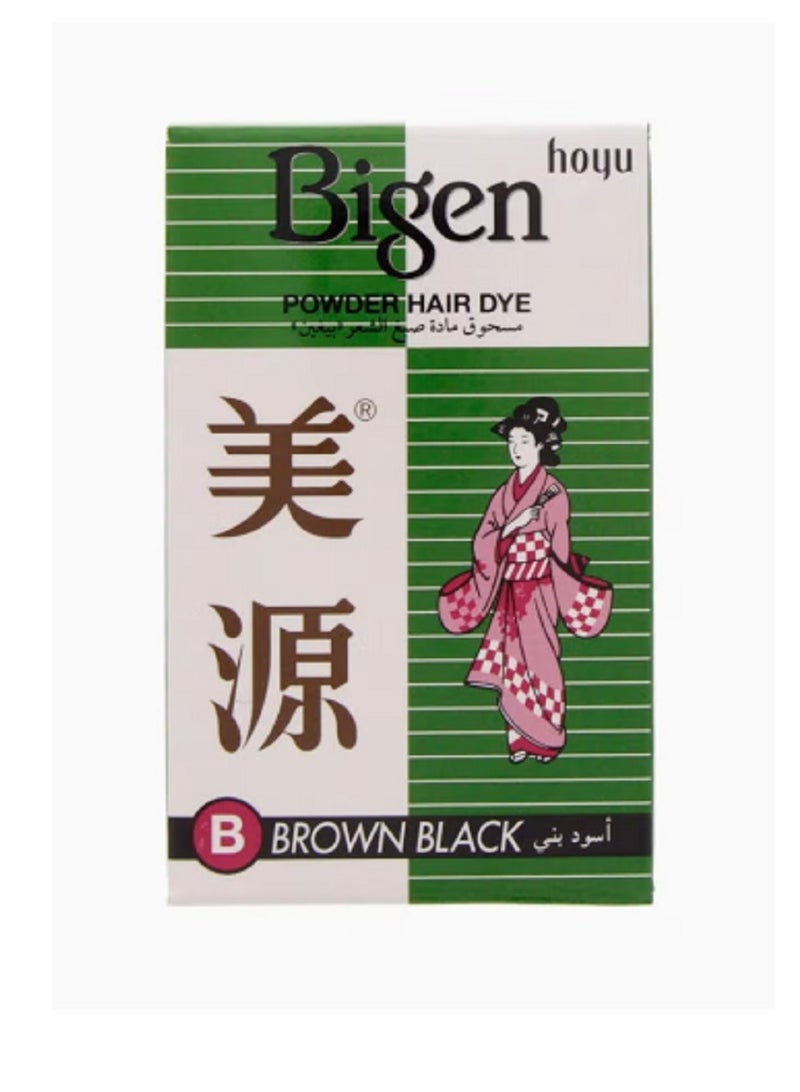 Bigen صبغة شعر بودرة لون بني أسود 6 جرام