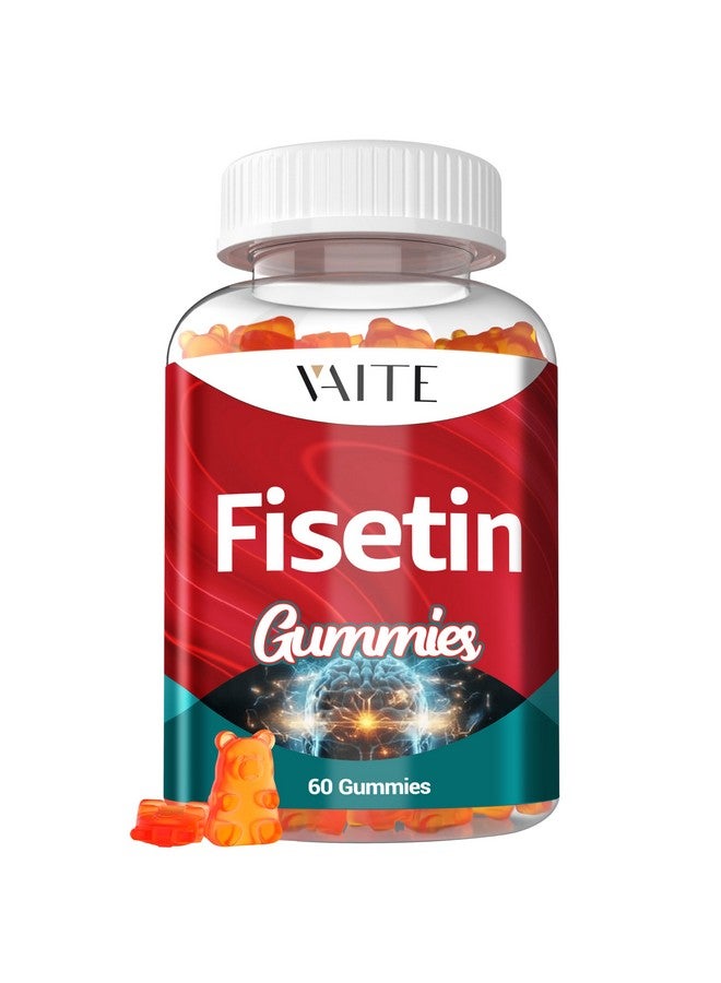 VAITE Fisetin Supplements 500mg - Gummy Supplement, Powerful Antioxidant Blend for Cellular Health Support - Vegan & Non-GMO Formula with Flavonoids & Plant Extracts, Boost Cognitive Function, 60 Gummies - Image 1