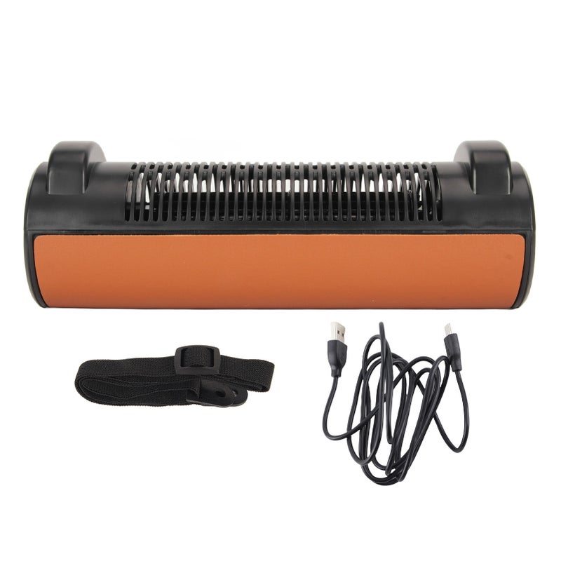 Car Seat Cooling Fan USB Powered Bladeless 3 Speeds Strong Cooling Air Fan Car Seat Fan with Adjustable Strap for SUV RV Brown - Image 1