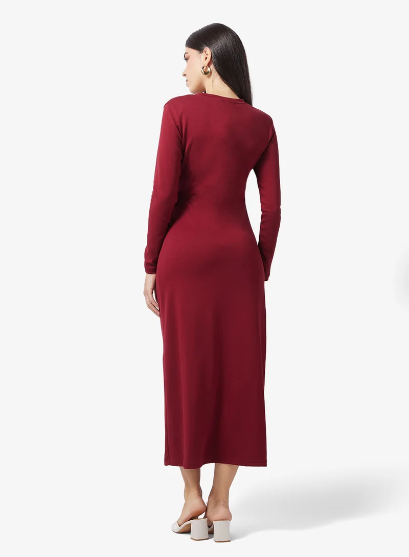 ELLA Ruched Waist Bodycon Dress