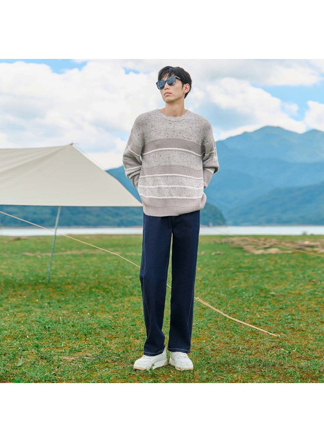 Cabbeen Embroidered Spot Sweater Men's Spring/autumn Loose Couple Knitwear Casual Comfortable - Image 5