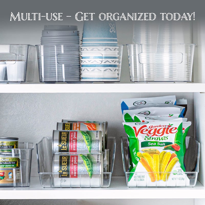 Oizeir Soda Can Organizer - Clear Plastic Storage Dispenser Bin For Refrigerator. Great Drink Holder For Kitchen Cabinets  Countertops  Pantry  Freezer And Fridge. (2-Pack) - Image 5