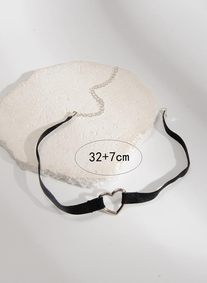 Take Two Heart Elastic Choker Necklace - Image 4
