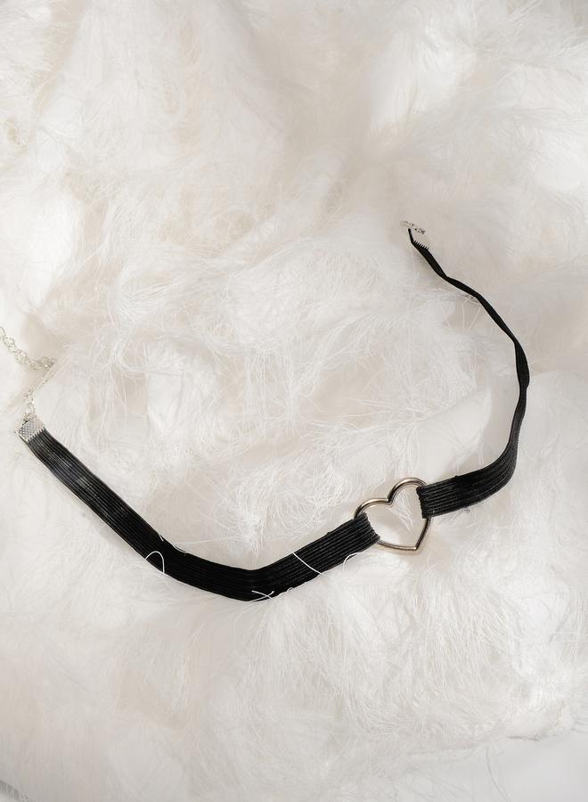 Take Two Heart Elastic Choker Necklace - Image 3