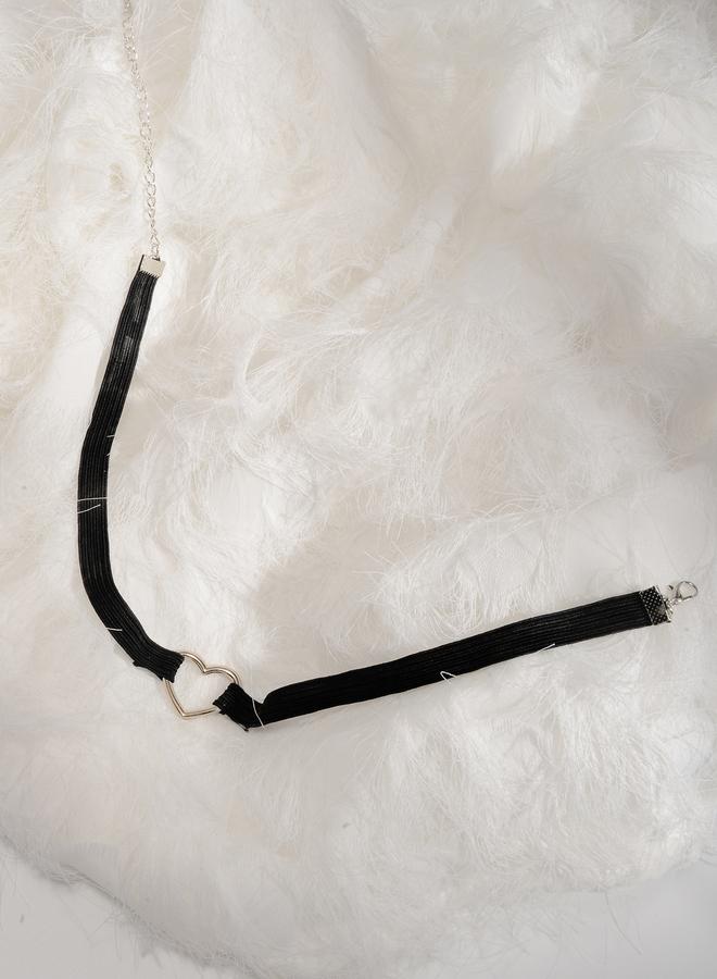 Take Two Heart Elastic Choker Necklace - Image 5