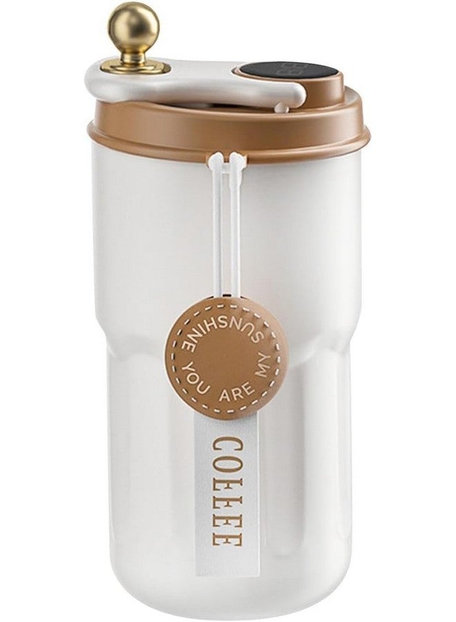 Wosta Smart Insulated Coffee Travel Mug with Touch Screen Digital Temperature Display Travel Flasks, 420 Ml, 304 Stainless Steel Reusable - Leak Proof, Thermal Mug (Brown) - Image 1