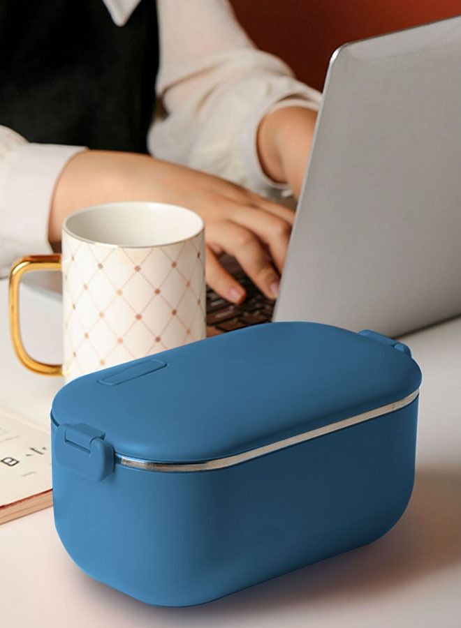 1.0L Heated Electric Lunch Box Car Truck Food Warmer Food Grade 304 Stainless Steel Container Portable Lunch Heater Bento Box Blue