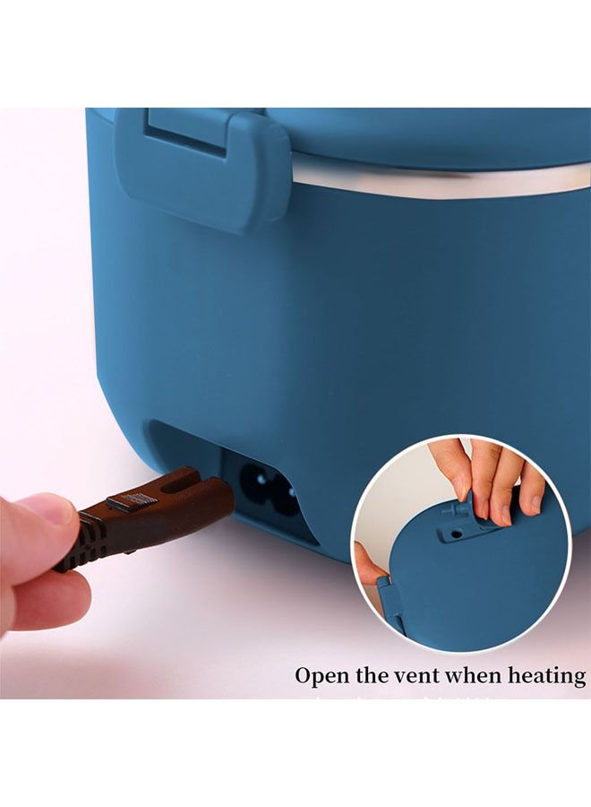 1.0L Heated Electric Lunch Box Car Truck Food Warmer Food Grade 304 Stainless Steel Container Portable Lunch Heater Bento Box Blue