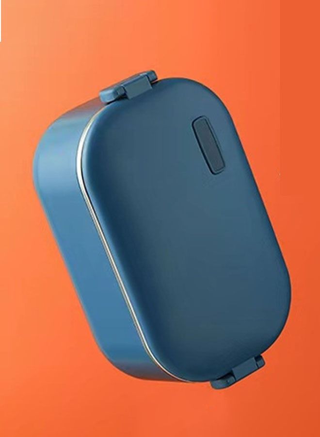1.0L Heated Electric Lunch Box Car Truck Food Warmer Food Grade 304 Stainless Steel Container Portable Lunch Heater Bento Box Blue